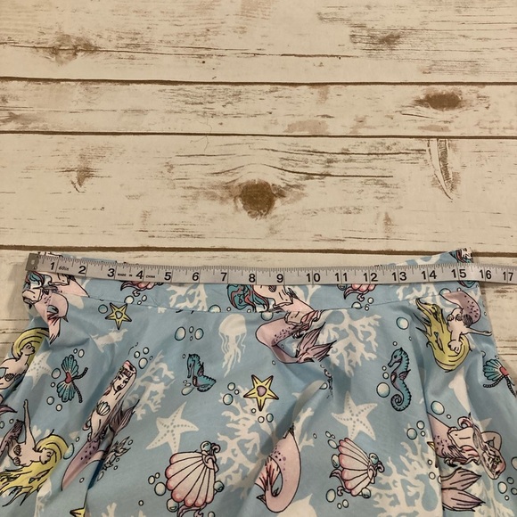 Hell Bunny Blue Mermaid Pinup Skirt Small - Picture 4 of 15